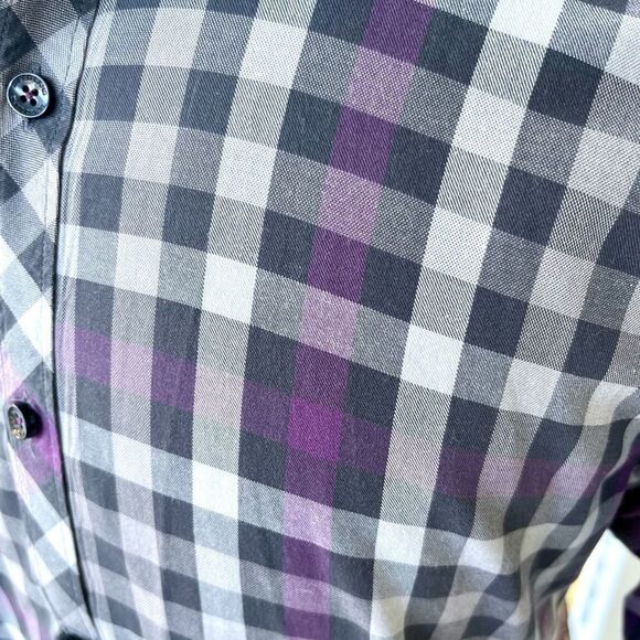 Jared Lang Plaid Long Sleeve Cotton Shirt. Size Large. - Picture 3 of 9